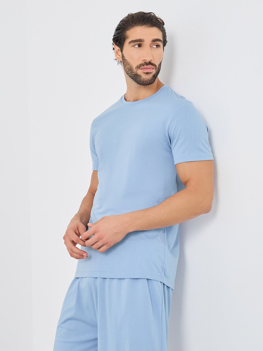 Graphic Print T-Shirt and Shorts Pyjama Set