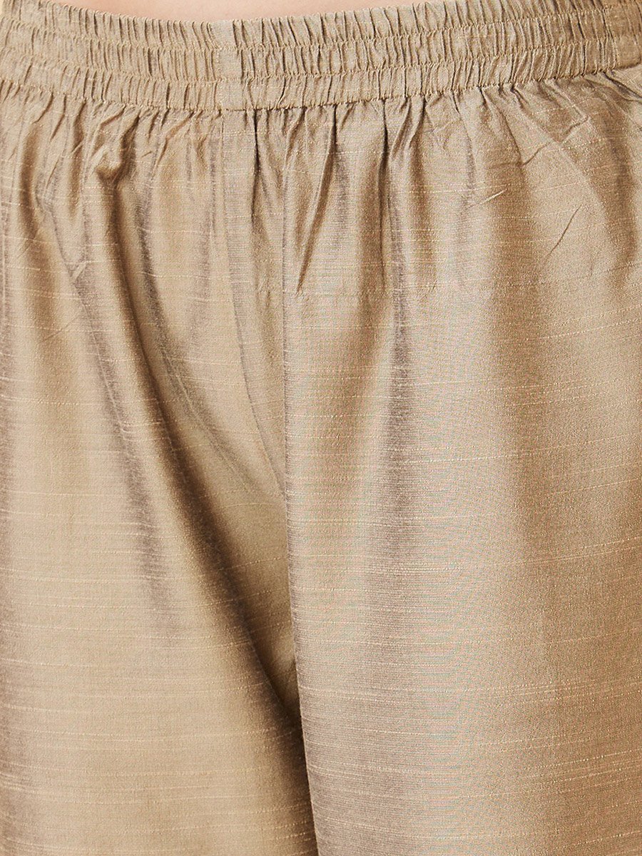 Embroidered Straight Kurta with Trouser Set