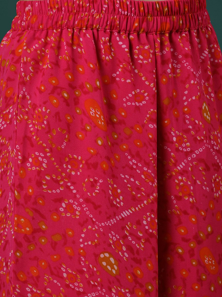 Embroidered V-Neck Lace A-Line Kurta and Flared Palazzos Set