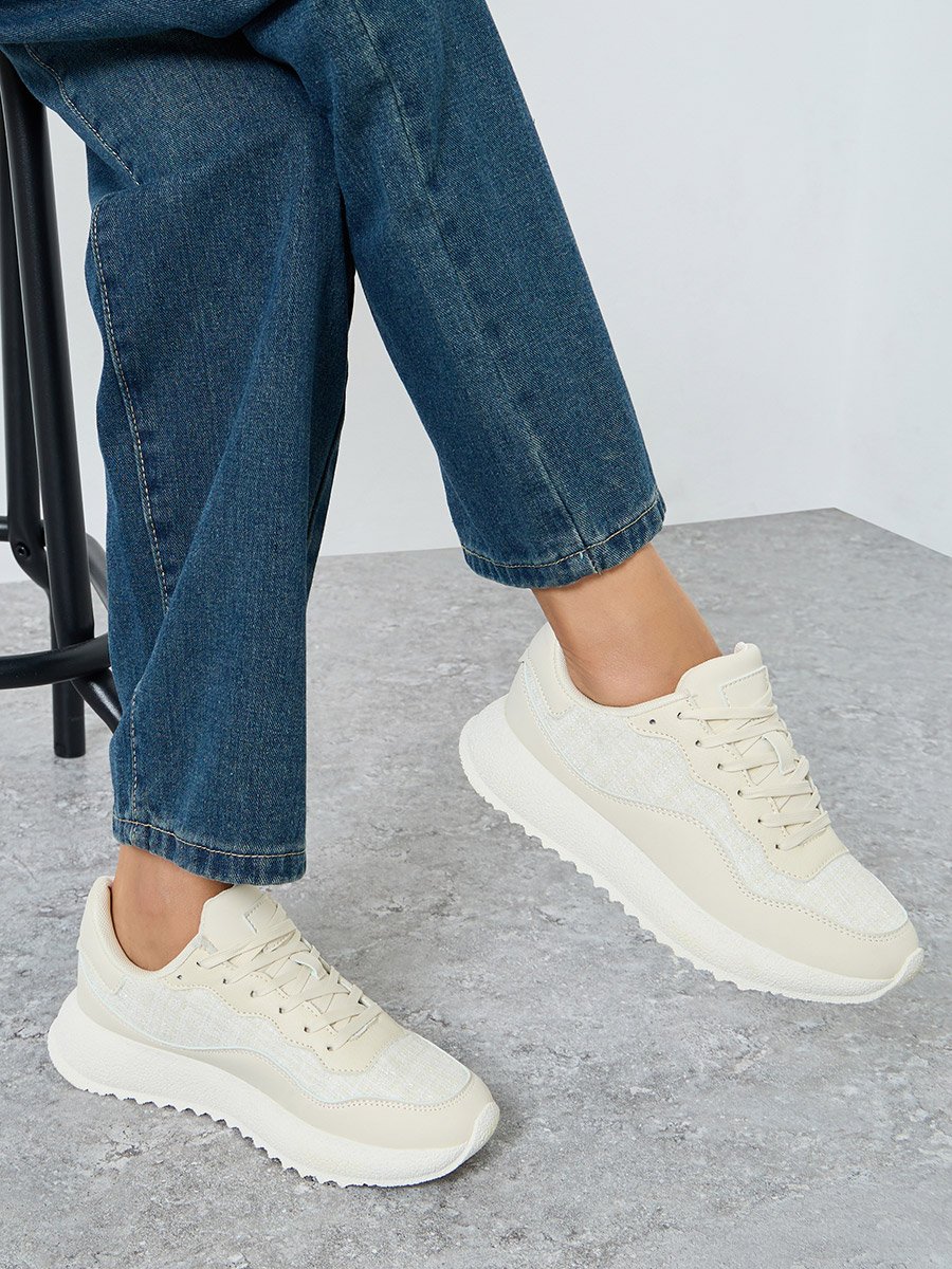 Panelled Lace Up Sneaker 