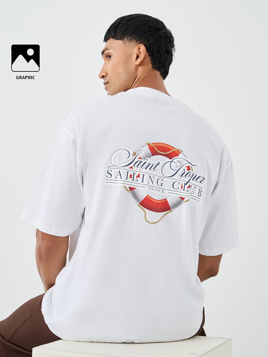 Graphic Print Crew Neck Oversize T-Shirt
