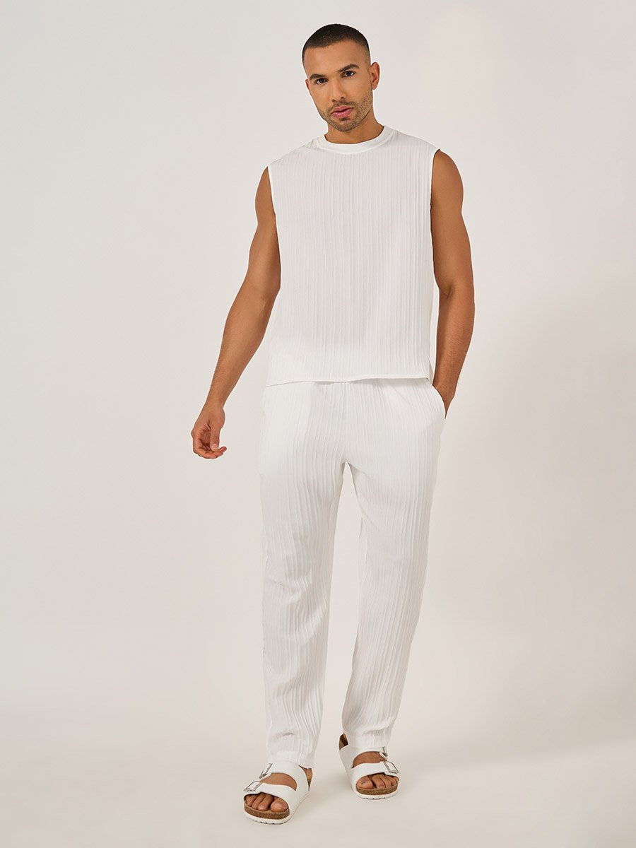 Solid Sleeveless Tank and Pants Co-Ords