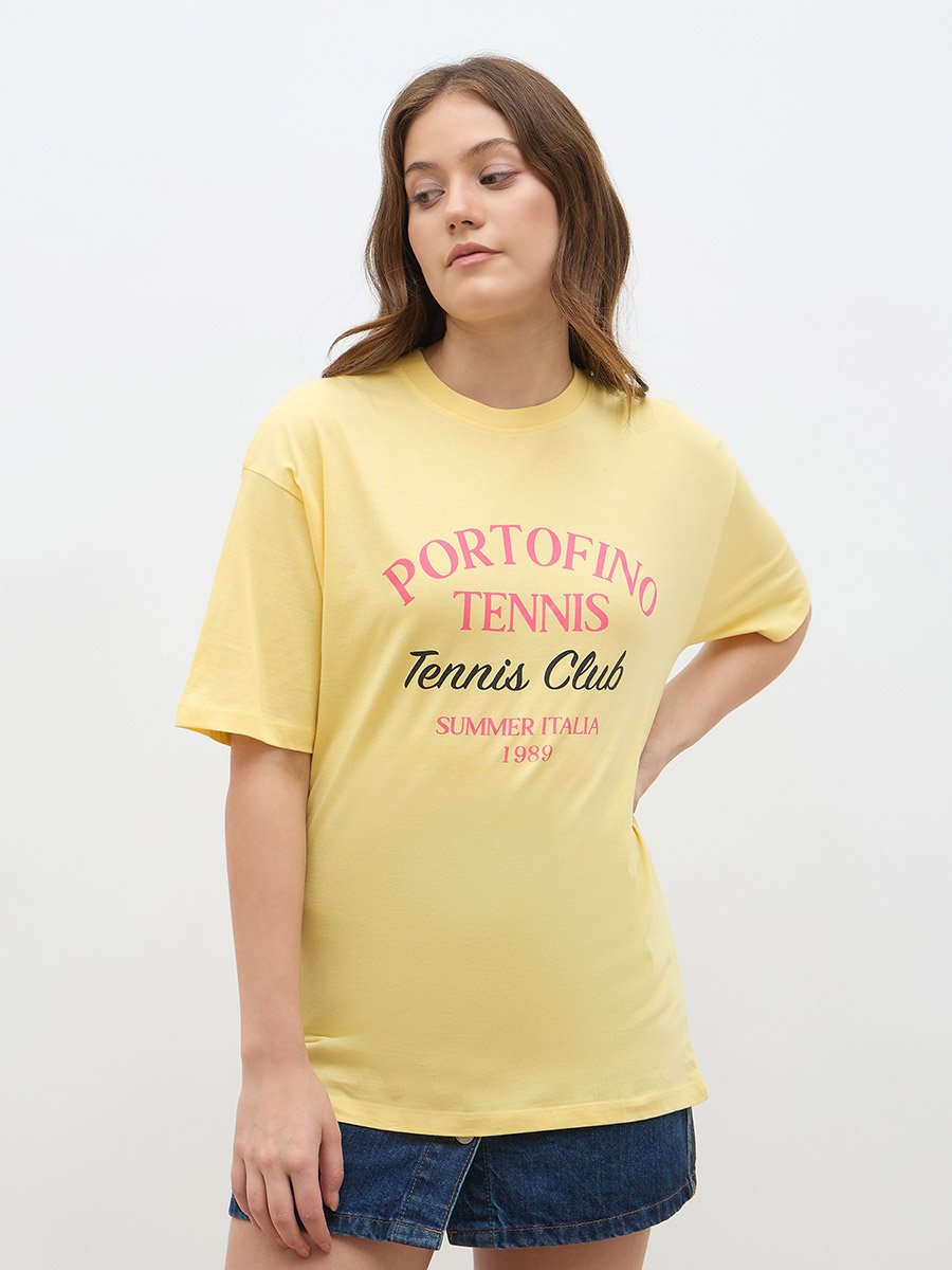 Slogan Print Oversized T-Shirt