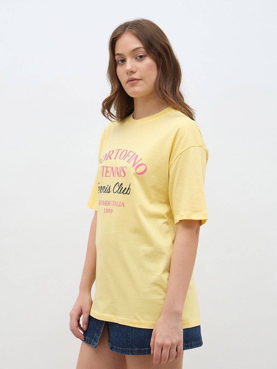 Slogan Print Oversized T-Shirt