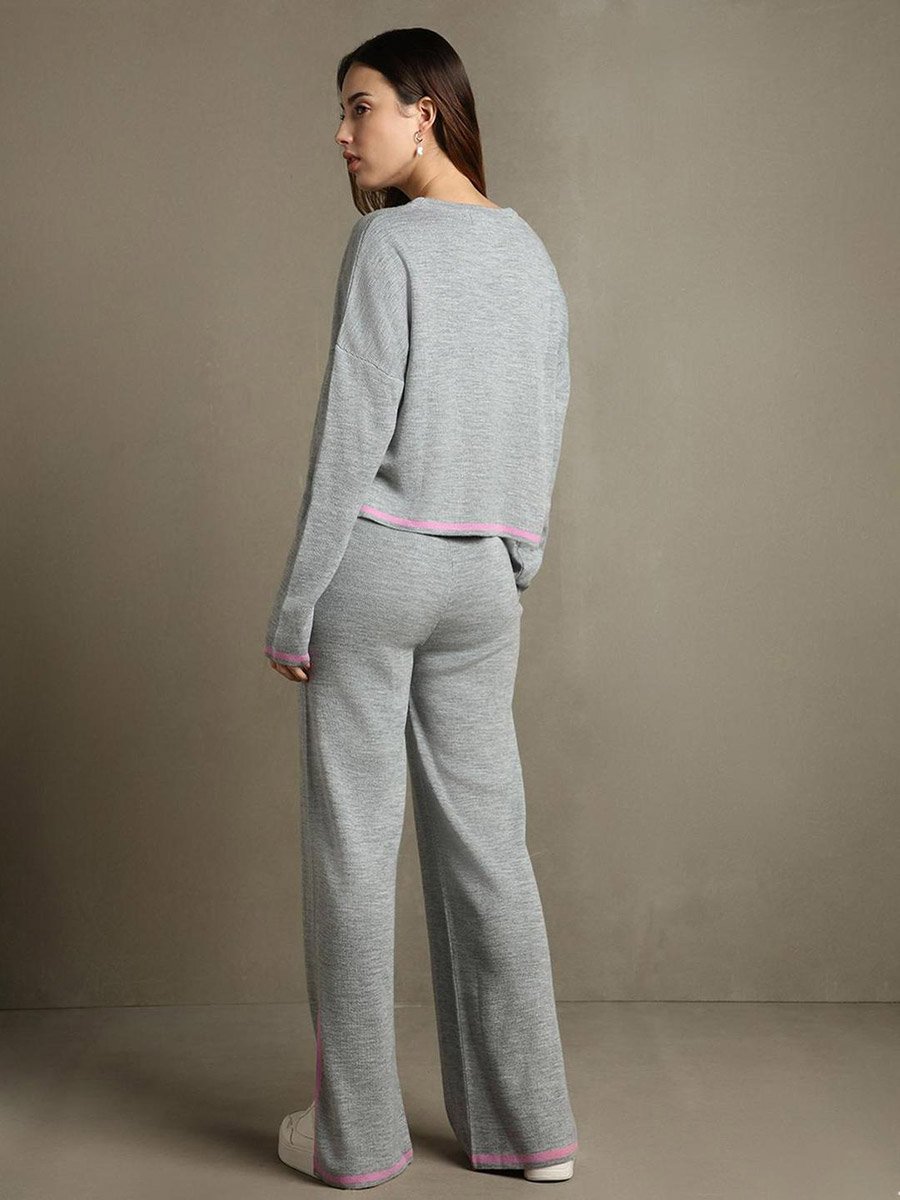 Regular Fit Solid Full Sleeve Co-Ords