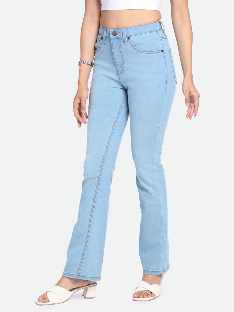 DL Woman Bootcut High-Rise Clean Look Light Fade Stretchable Jeans