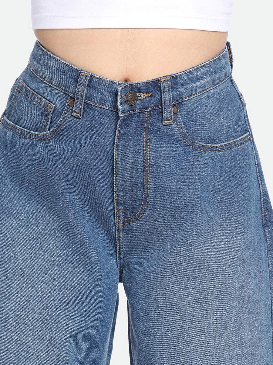 Mid Wash Blue Relaxed Fit Jeans