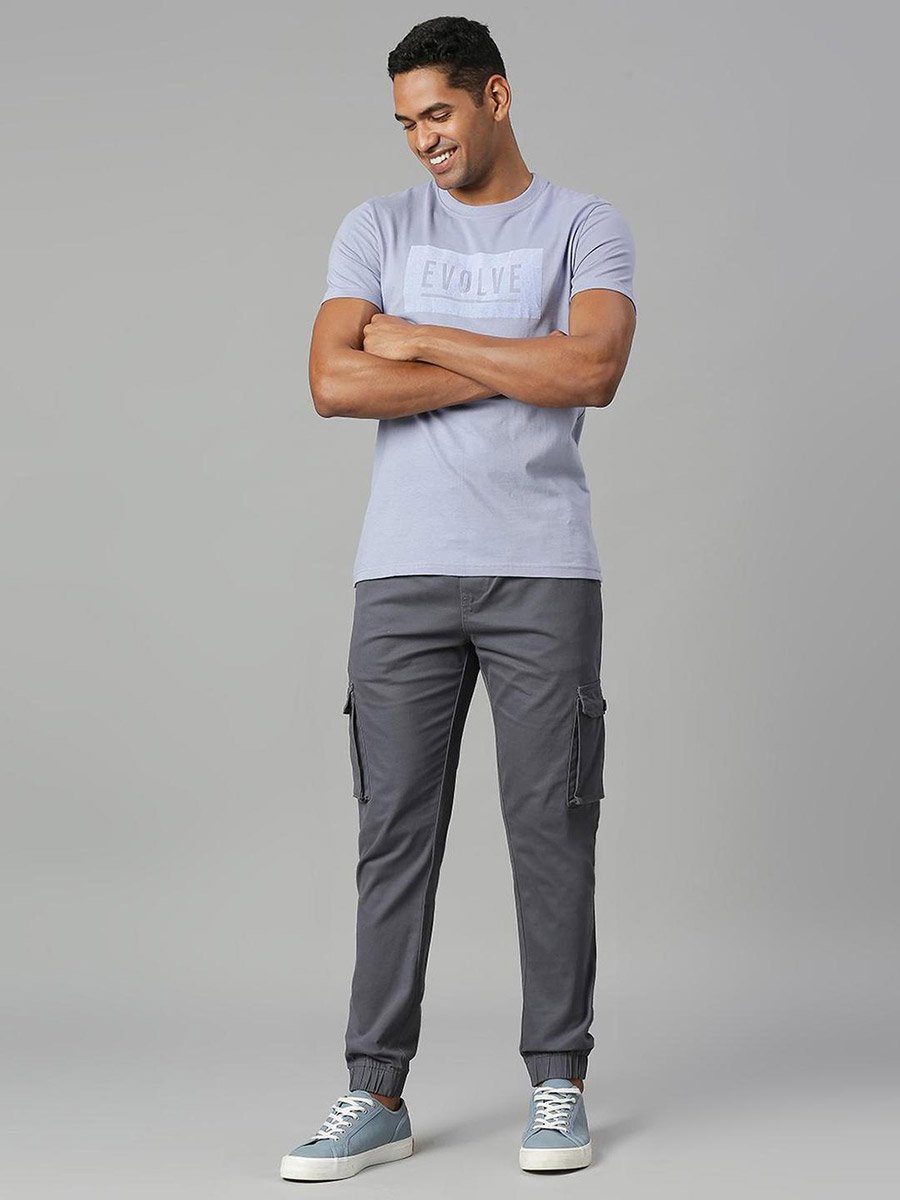 Tapered Fit Cotton Cargo Joggers