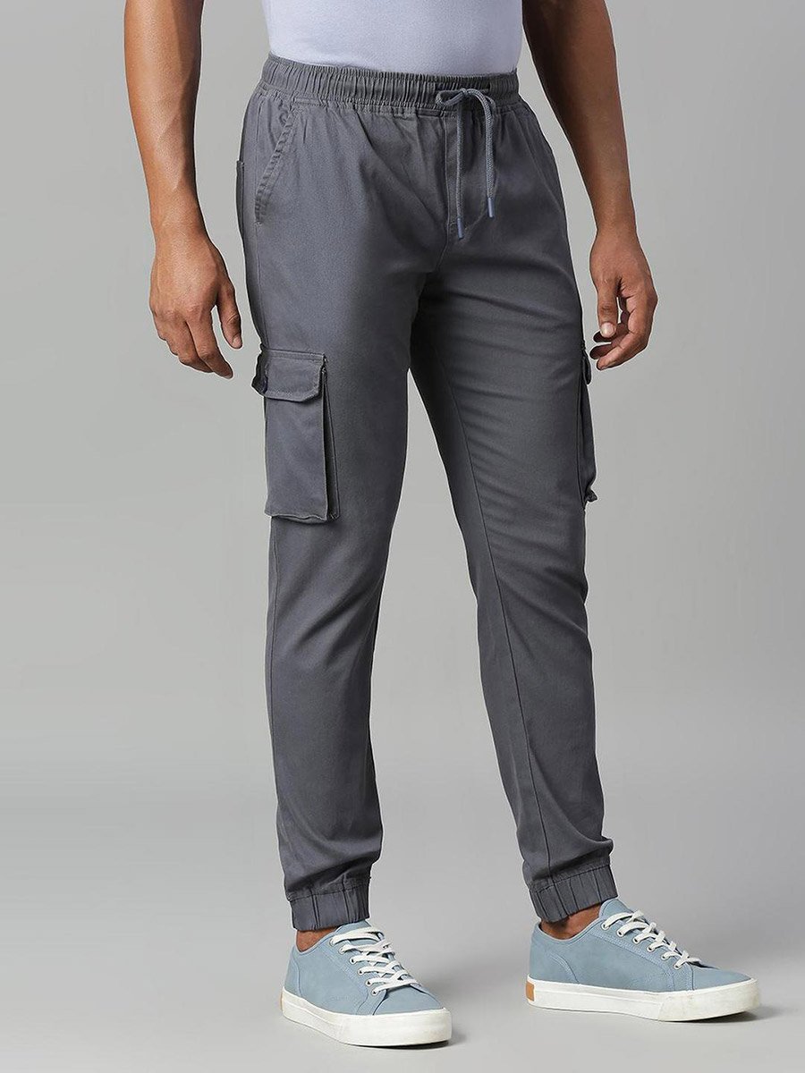 Tapered Fit Cotton Cargo Joggers