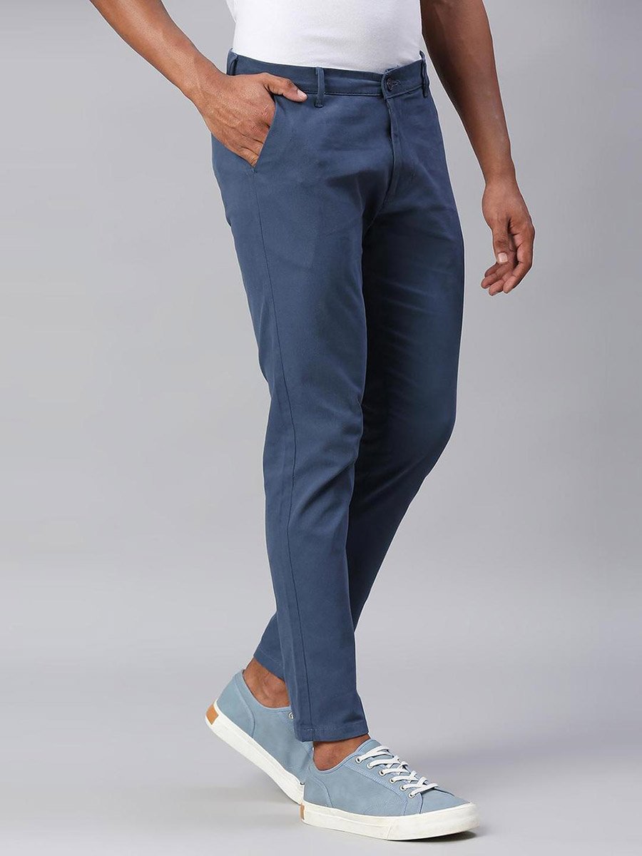 Tapered Fit Cotton Chinos Trousers