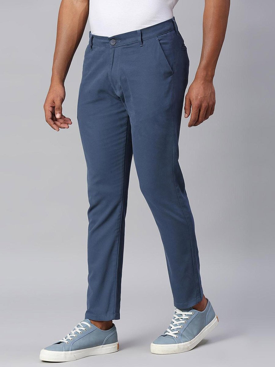 Tapered Fit Cotton Chinos Trousers