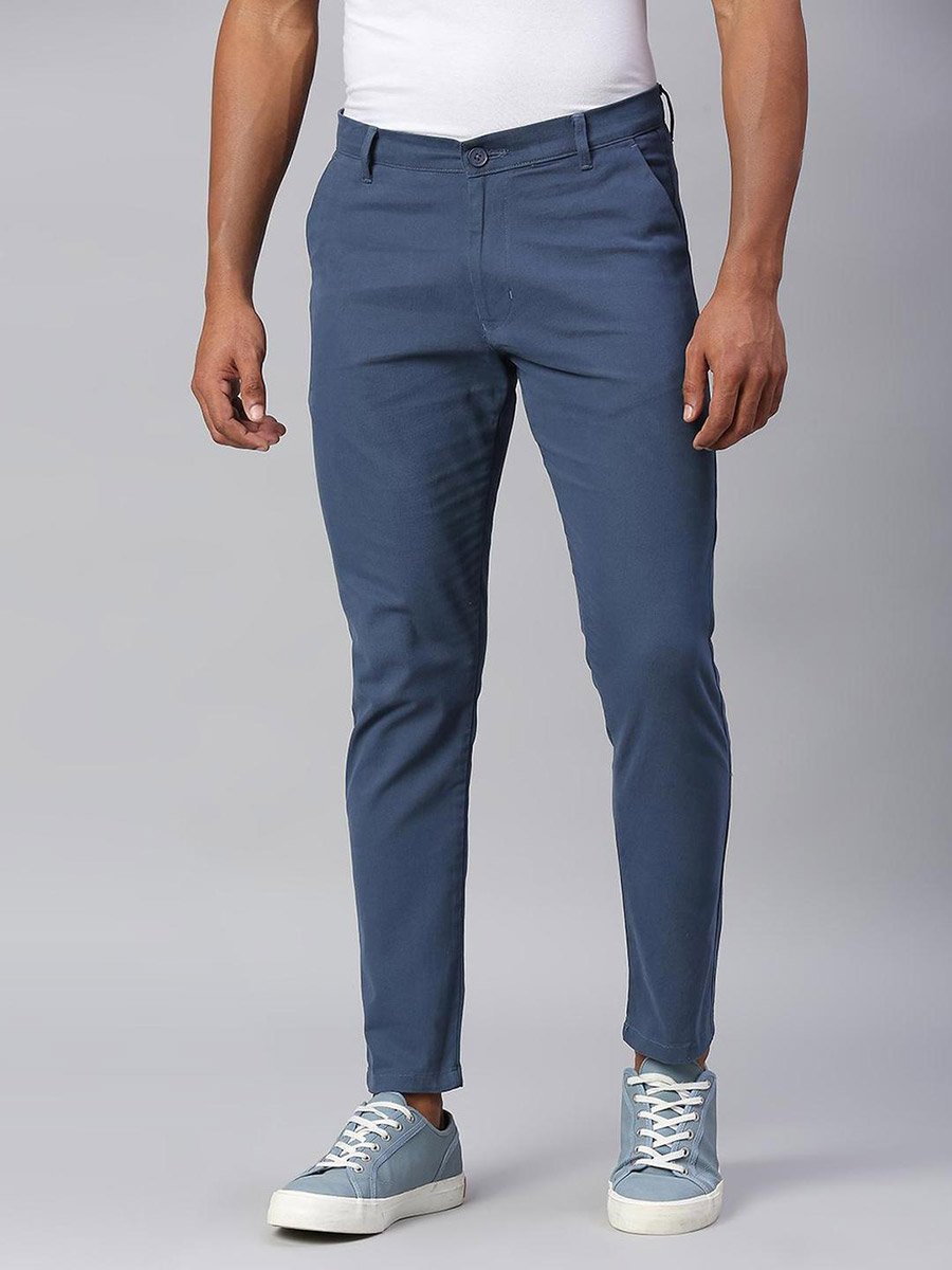 Tapered Fit Cotton Chinos Trousers