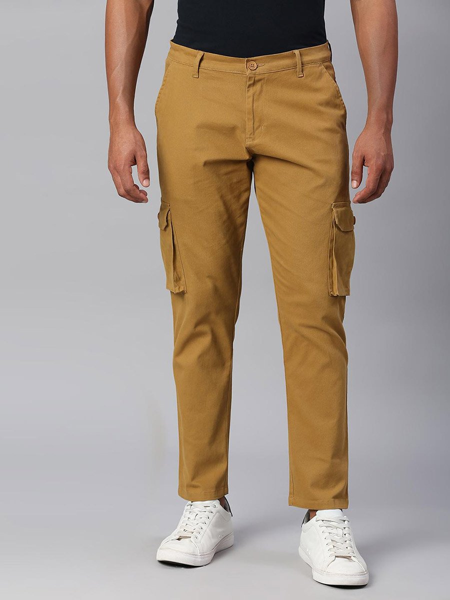 Cotton Tapered Fit Cargos Trousers