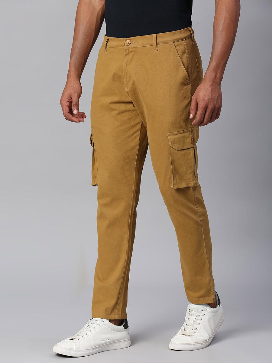 Cotton Tapered Fit Cargos Trousers