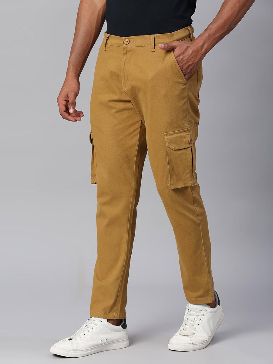 Cotton Tapered Fit Cargos Trousers