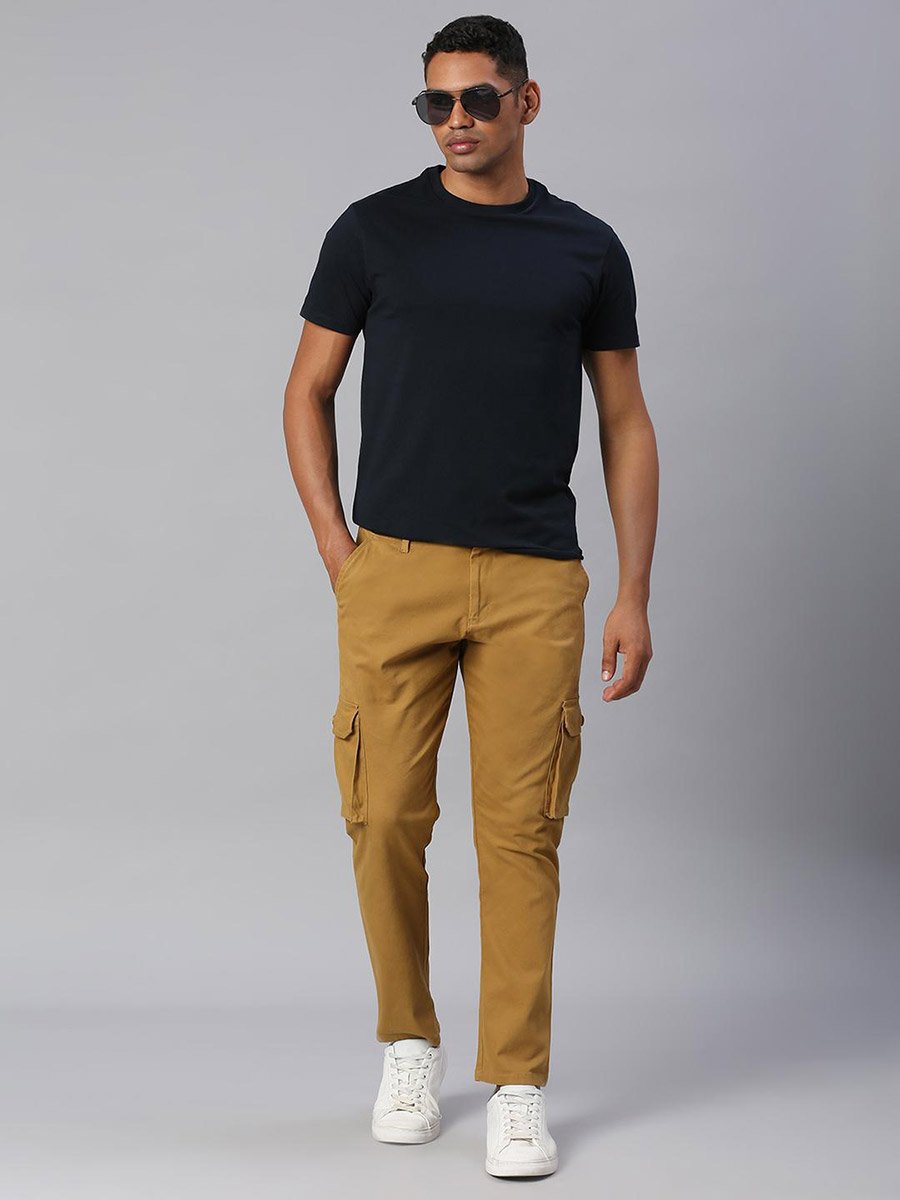 Cotton Tapered Fit Cargos Trousers
