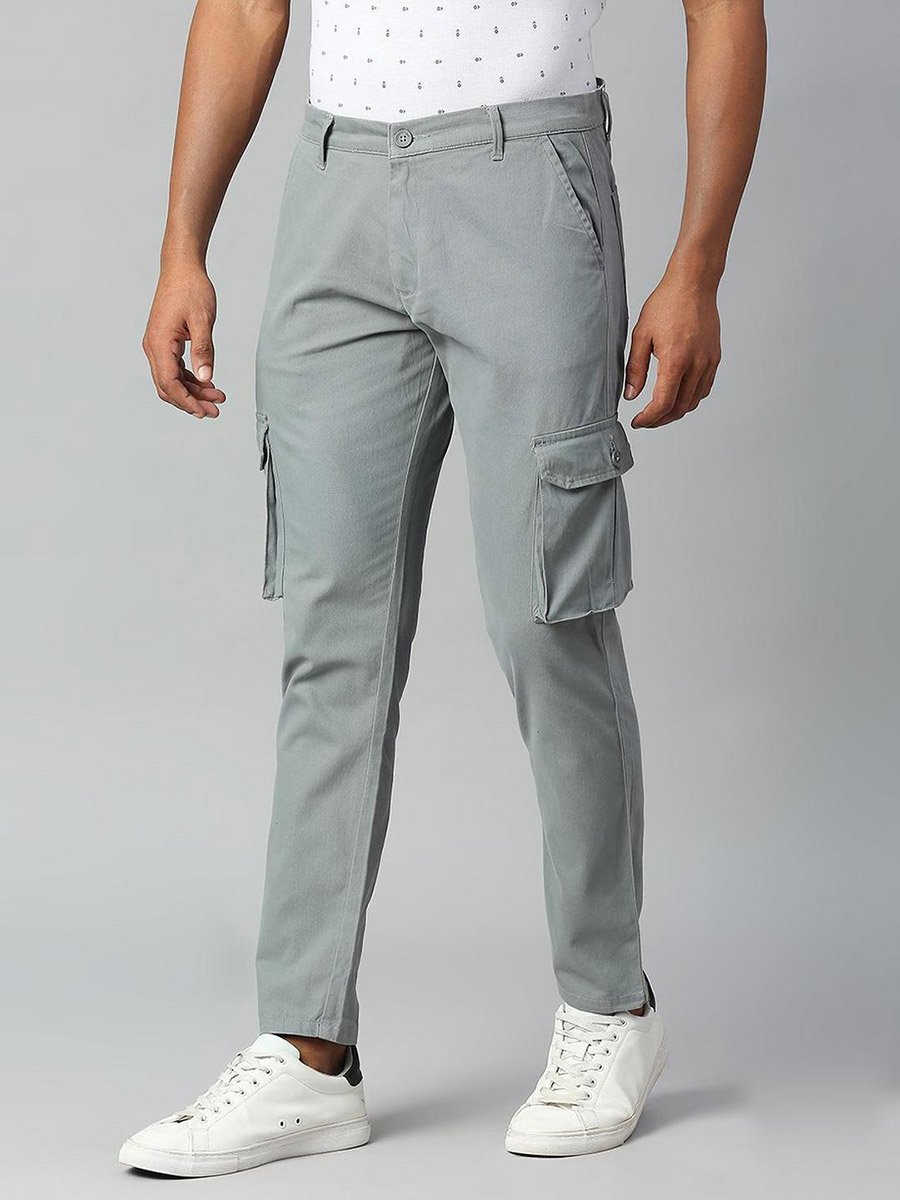 Tapered Fit Cotton Cargos Trousers