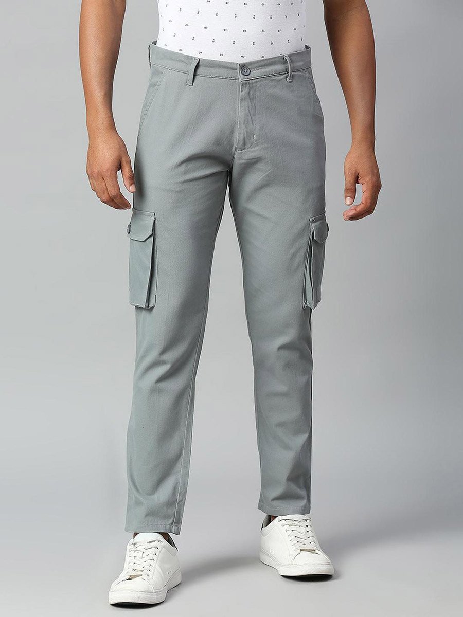 Tapered Fit Cotton Cargos Trousers