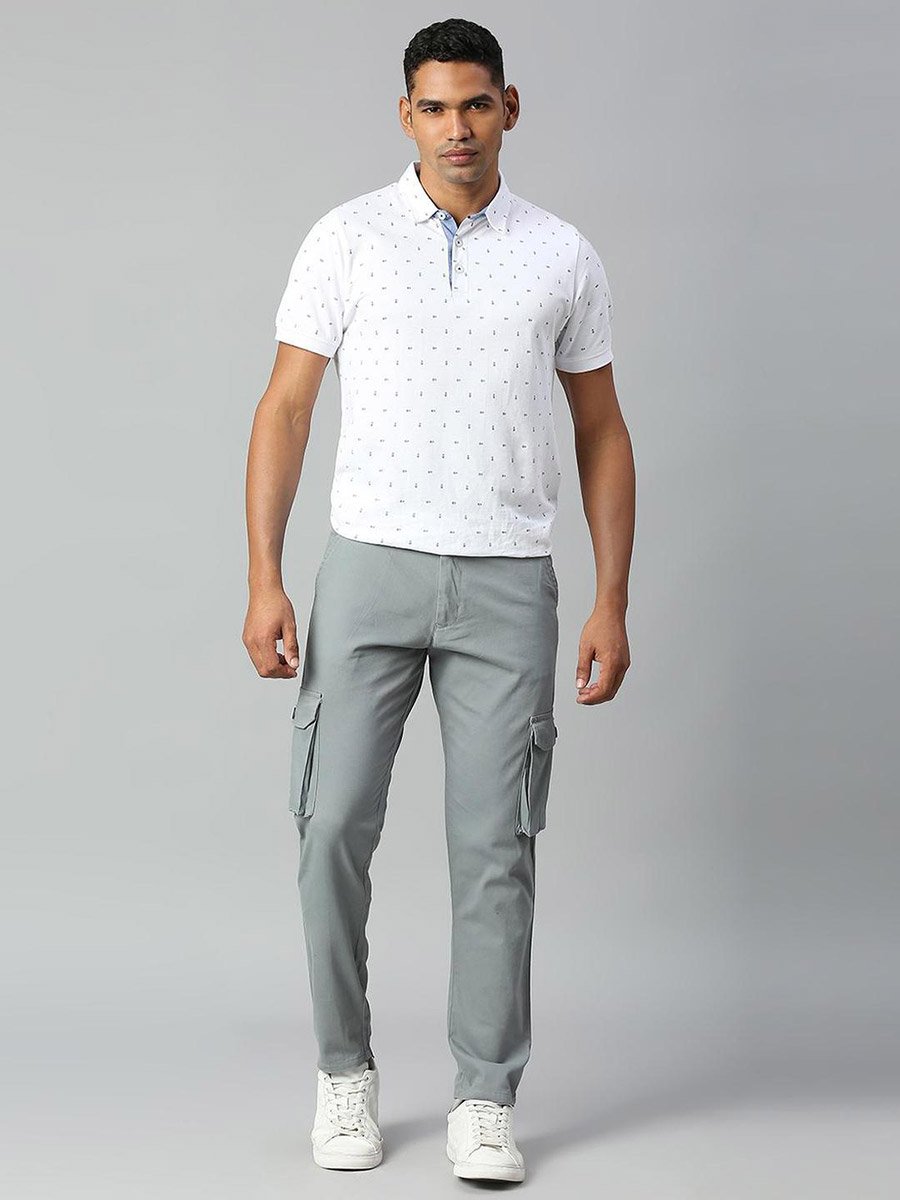 Tapered Fit Cotton Cargos Trousers