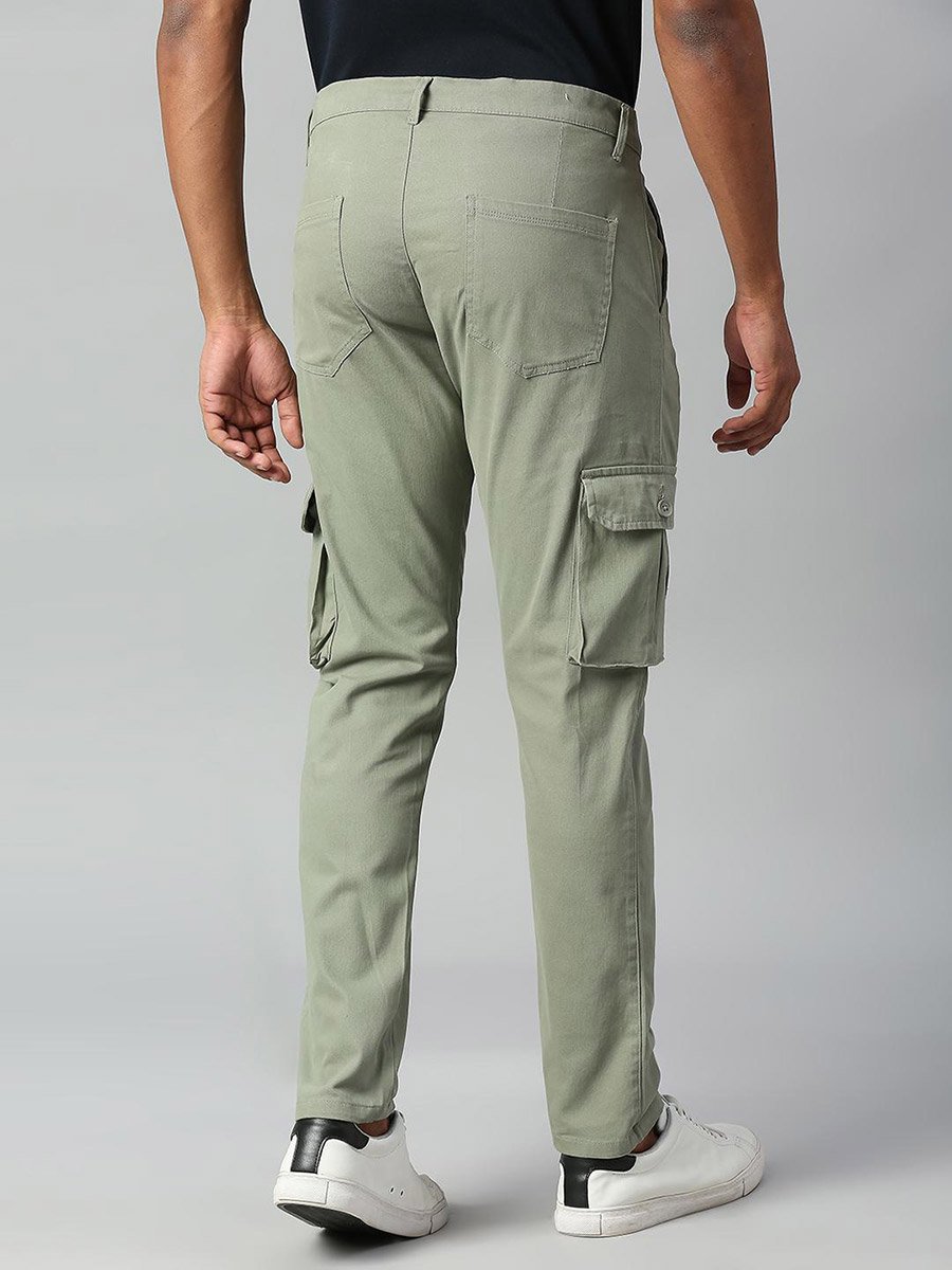 Tapered Fit Cotton Cargos Trousers