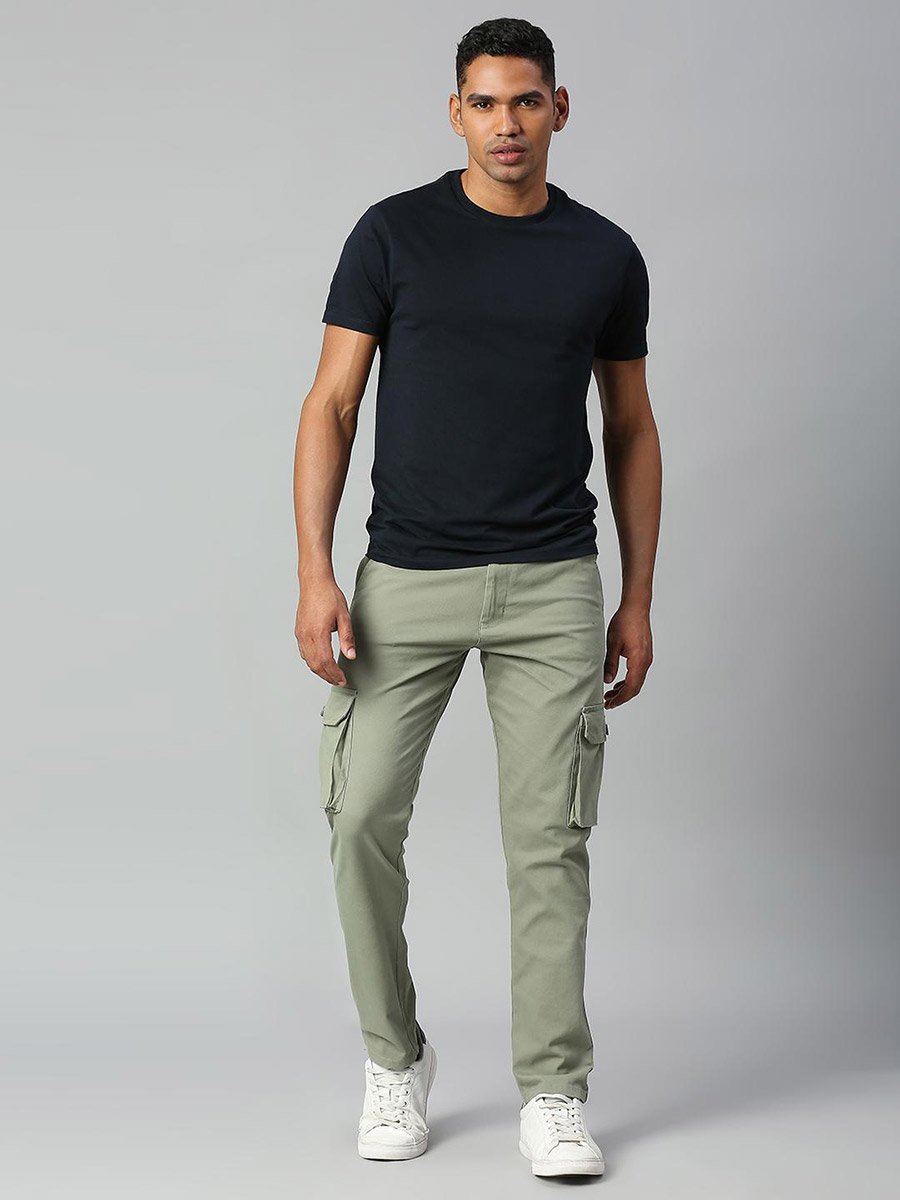 Tapered Fit Cotton Cargos Trousers