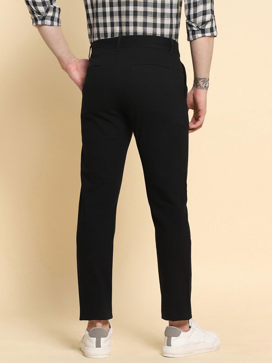 Comfort Mid Rise Plain Pure Cotton Slim Fit Chinos 
