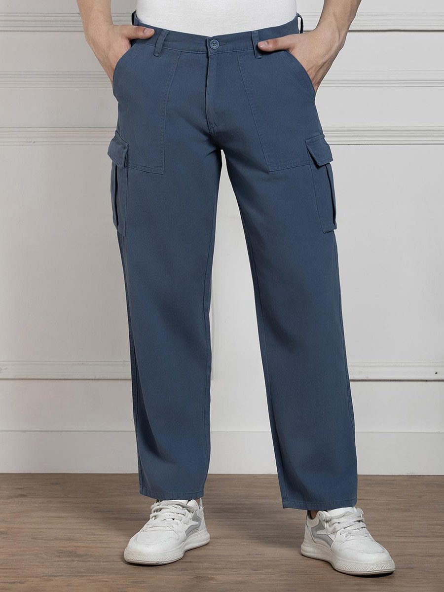 Mid Rise Relaxed Fit Cargos Trousers