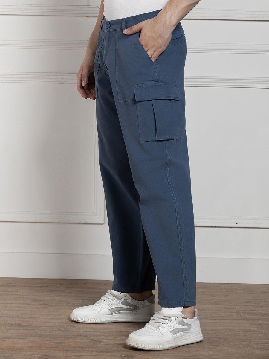 Mid Rise Relaxed Fit Cargos Trousers