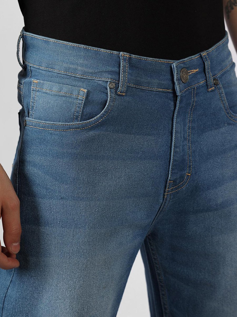 Mid Wash Relaxed Fit Jeans