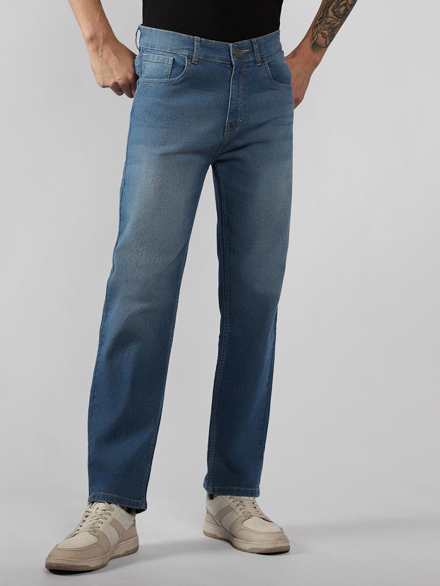 Mid Wash Relaxed Fit Jeans
