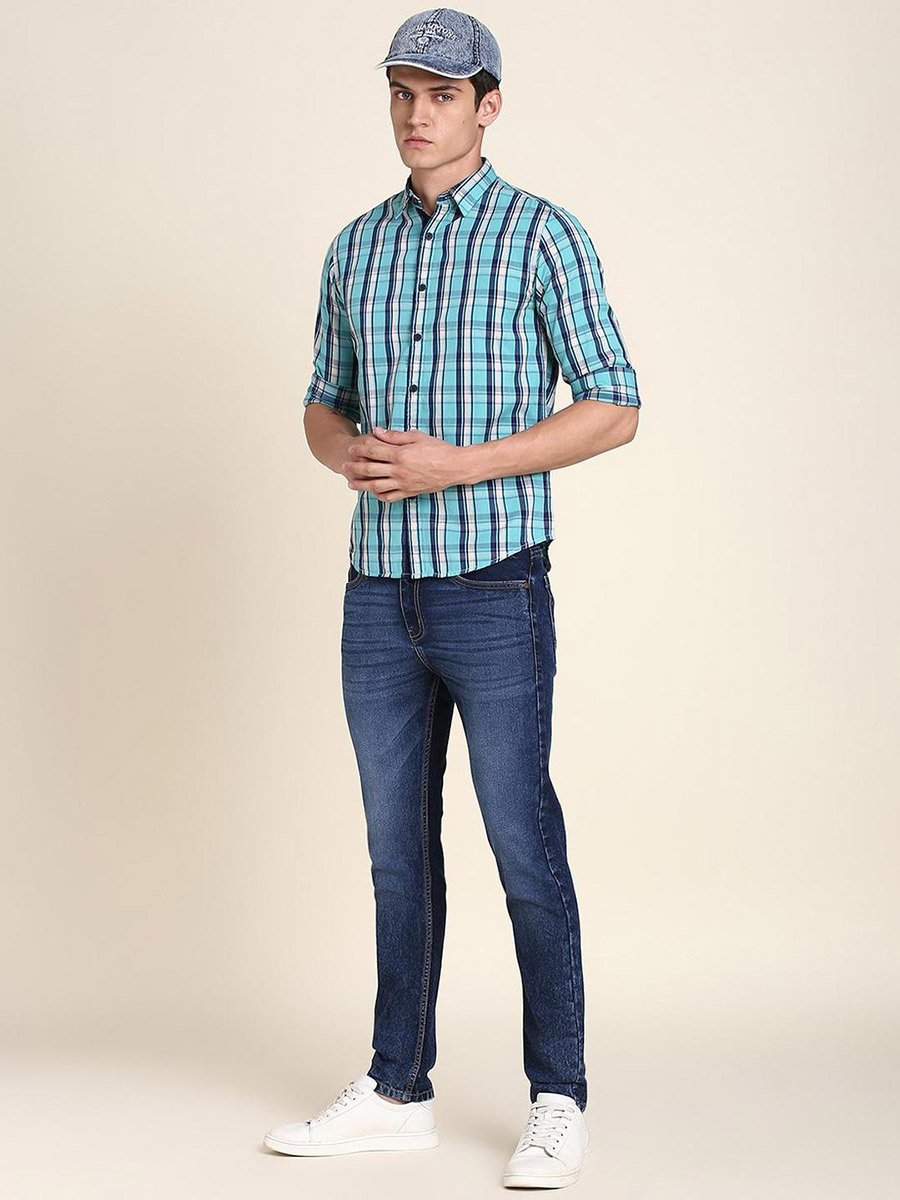 Mid Wash Slim Fit Jeans