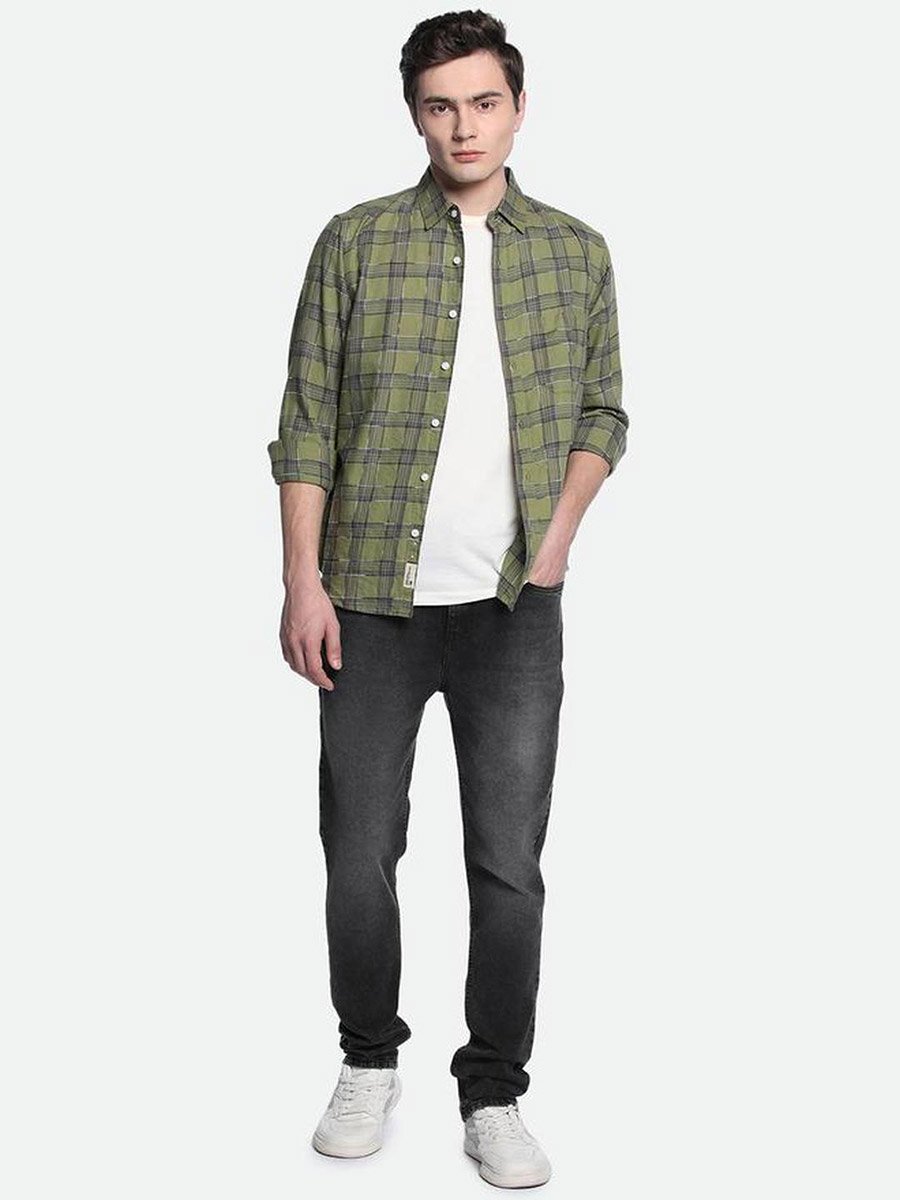 Slim Fit Mid-Rise Dark Shade Stretchable Jeans