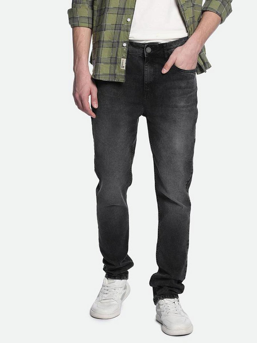 Slim Fit Mid-Rise Dark Shade Stretchable Jeans