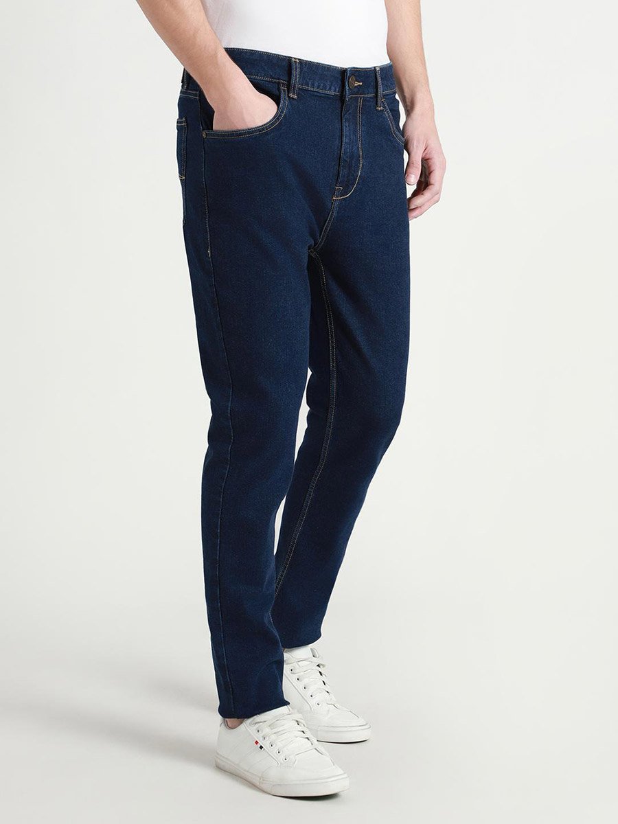 Mid-Rise Tapered Fit Stretchable Jeans For Men at UAE | Styli