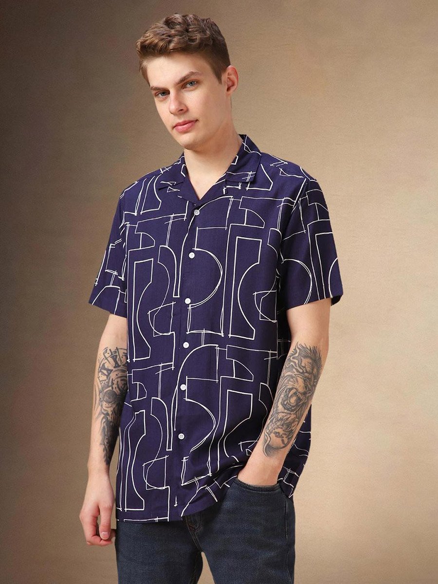 Button Down Collar Casual Shirt