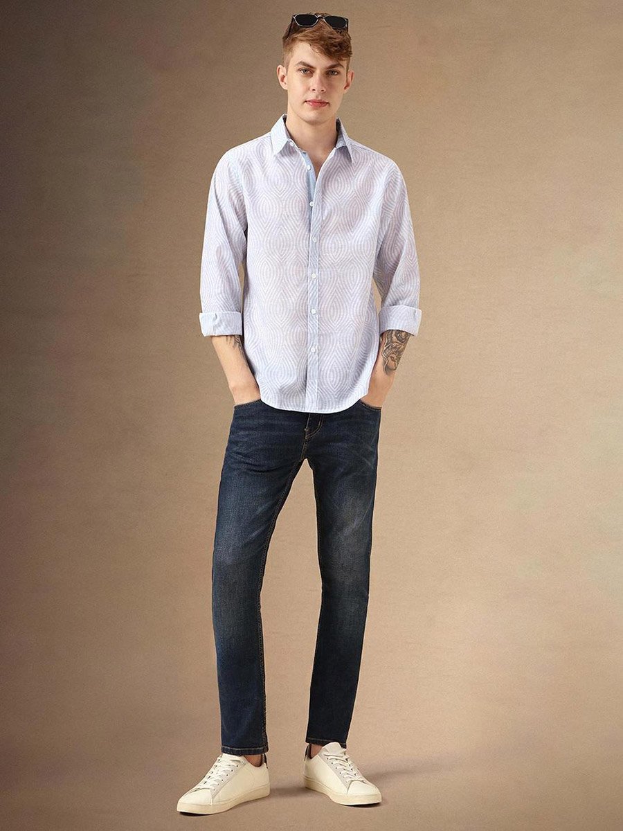Abstract Print Casual Shirt for Men