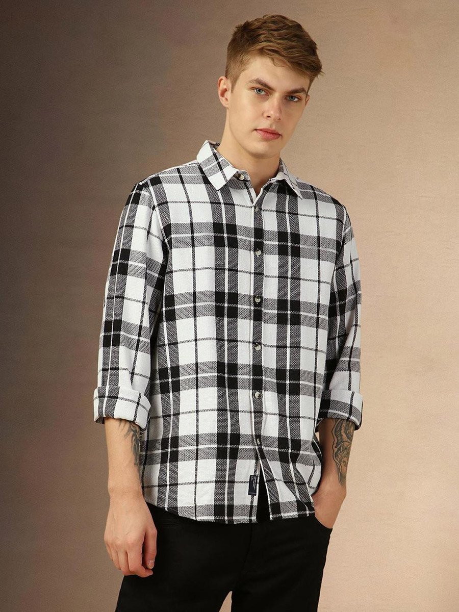 Checked Long Sleeves Casual Shirt