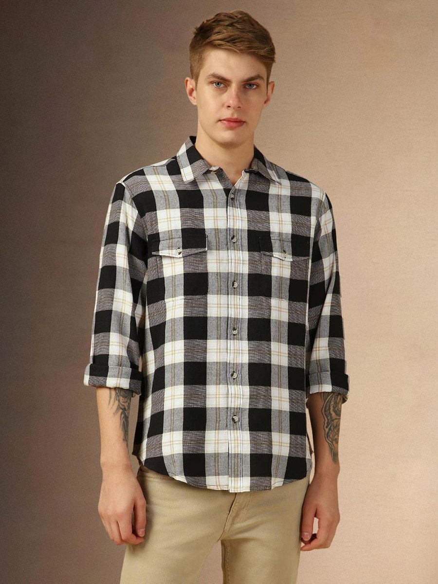 Checked Long Sleeves Casual Shirt