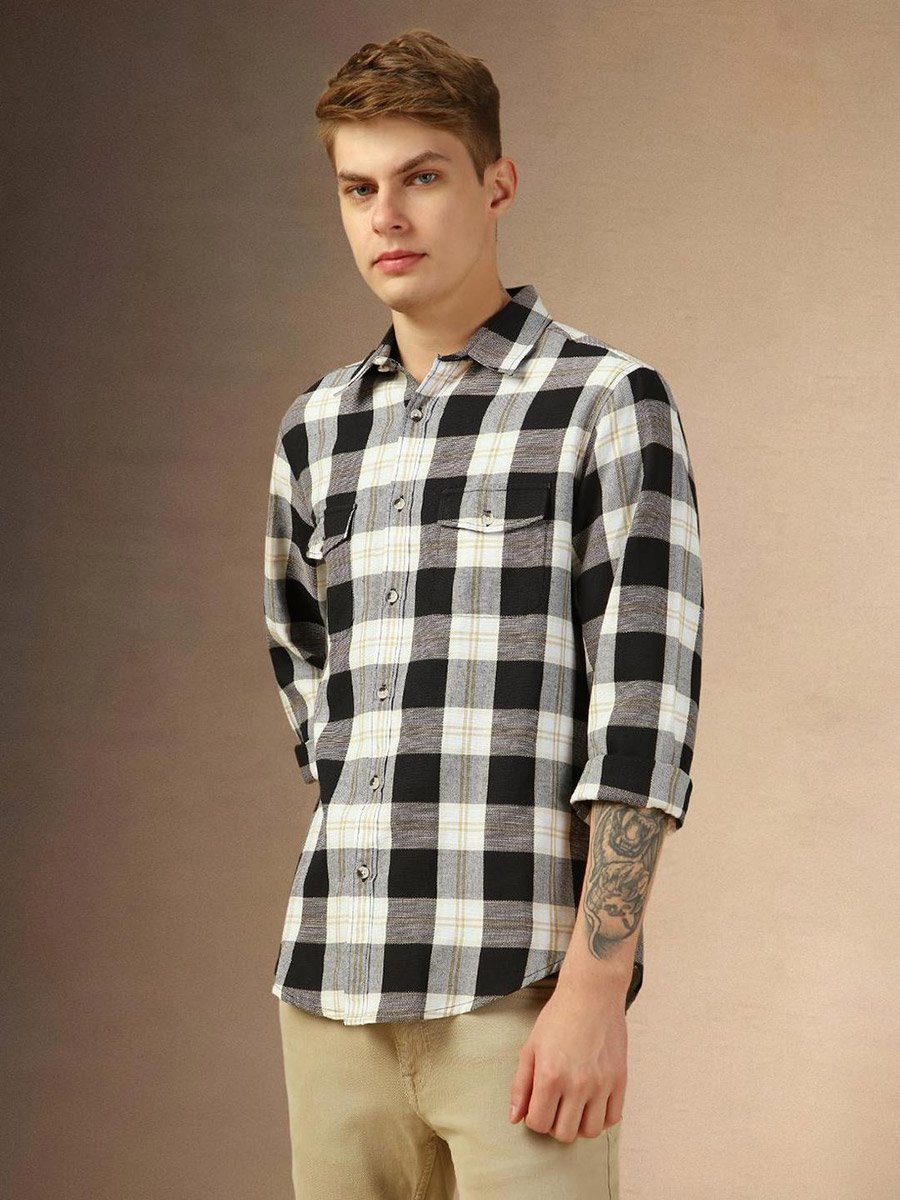 Checked Long Sleeves Casual Shirt