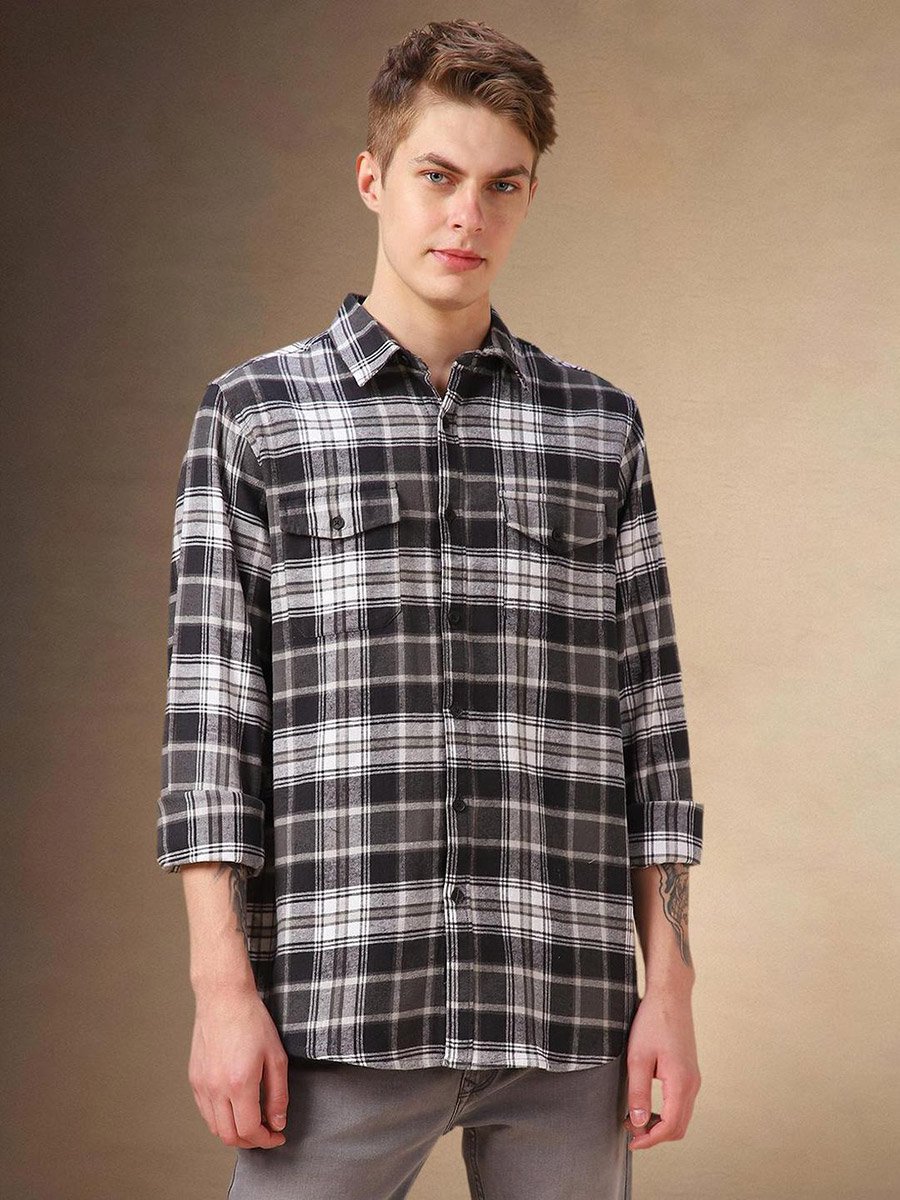 Checked Long Sleeves Casual Shirt
