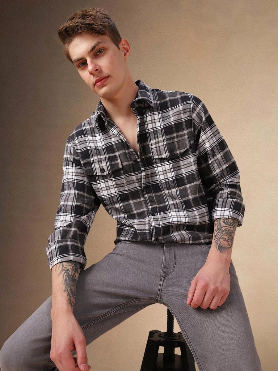 Checked Long Sleeves Casual Shirt