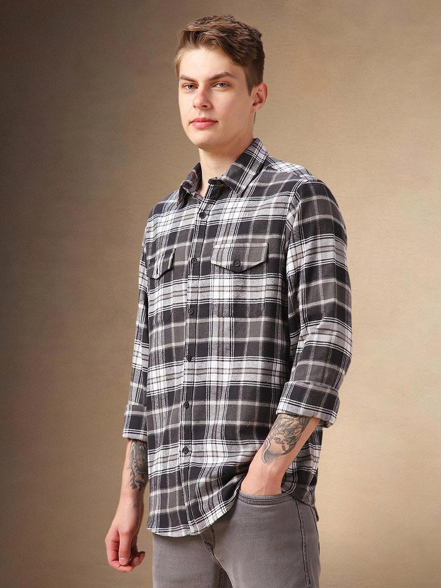 Checked Long Sleeves Casual Shirt
