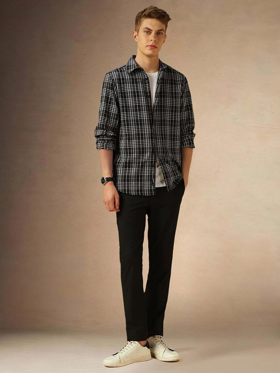 Checked Long Sleeves Casual Shirt