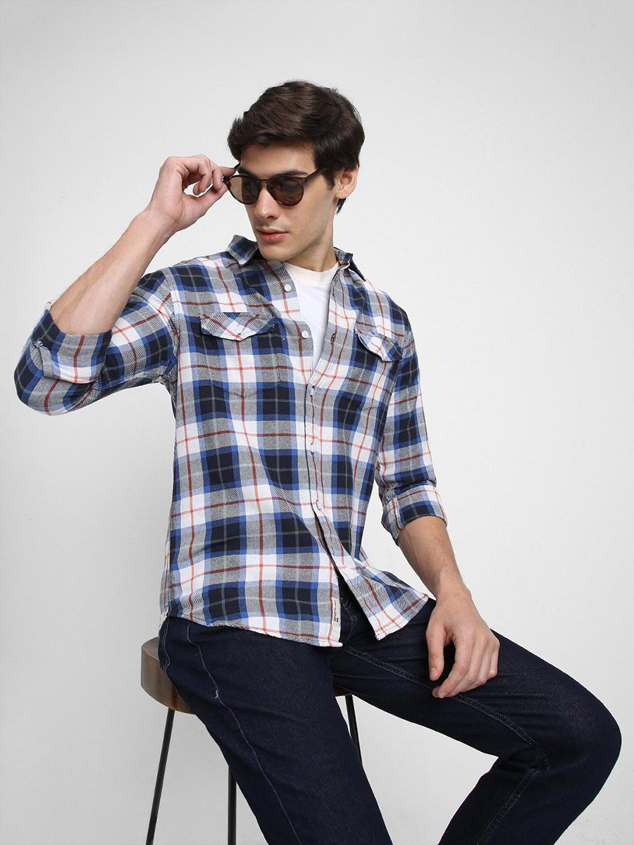Checked Long Sleeves Casual Shirt