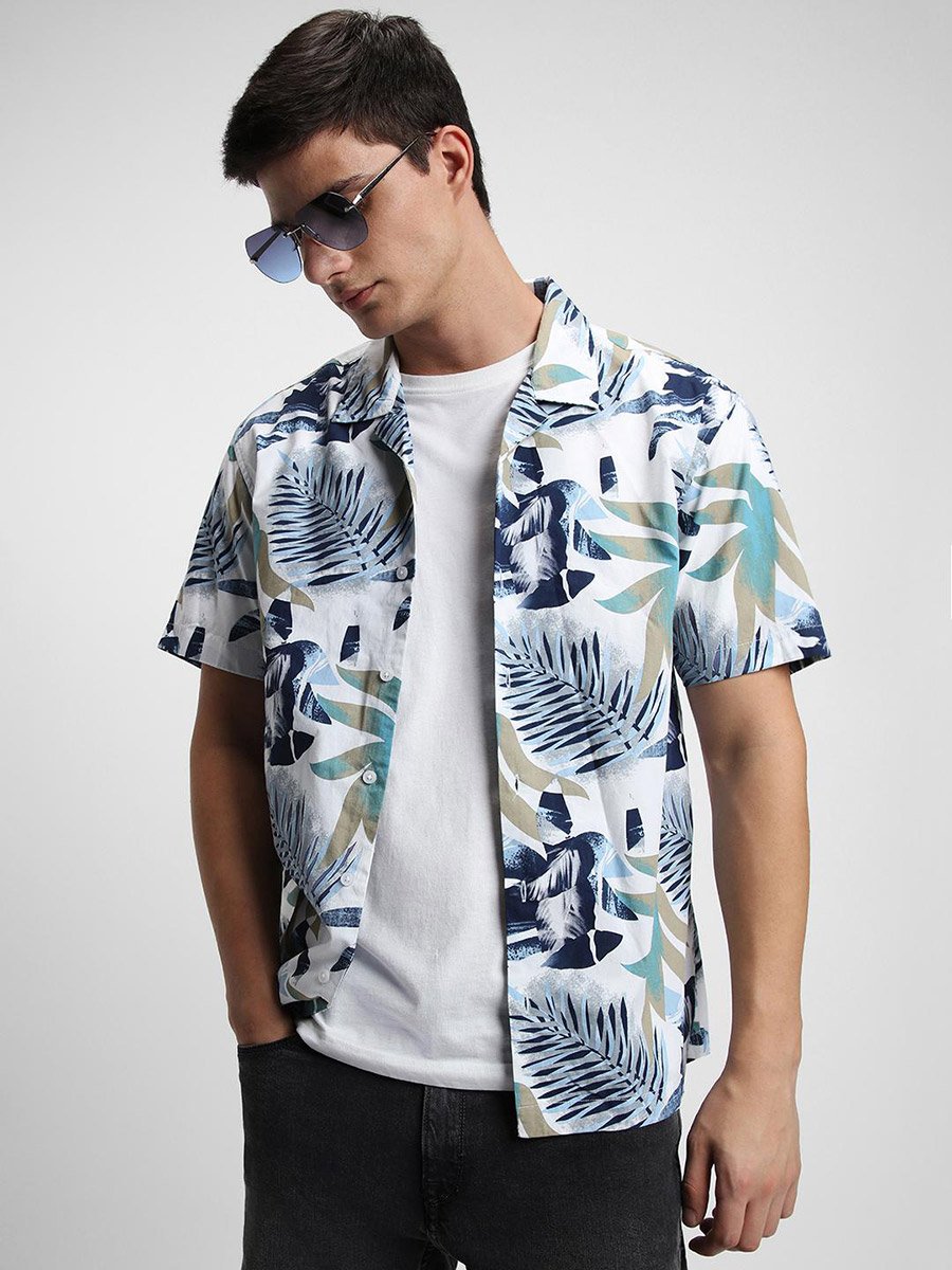 AOP Button-Down Casual Shirt