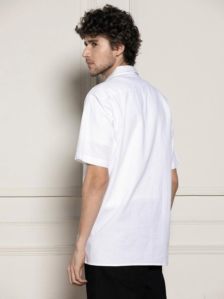 Plain Short Sleeve Casual Shirt