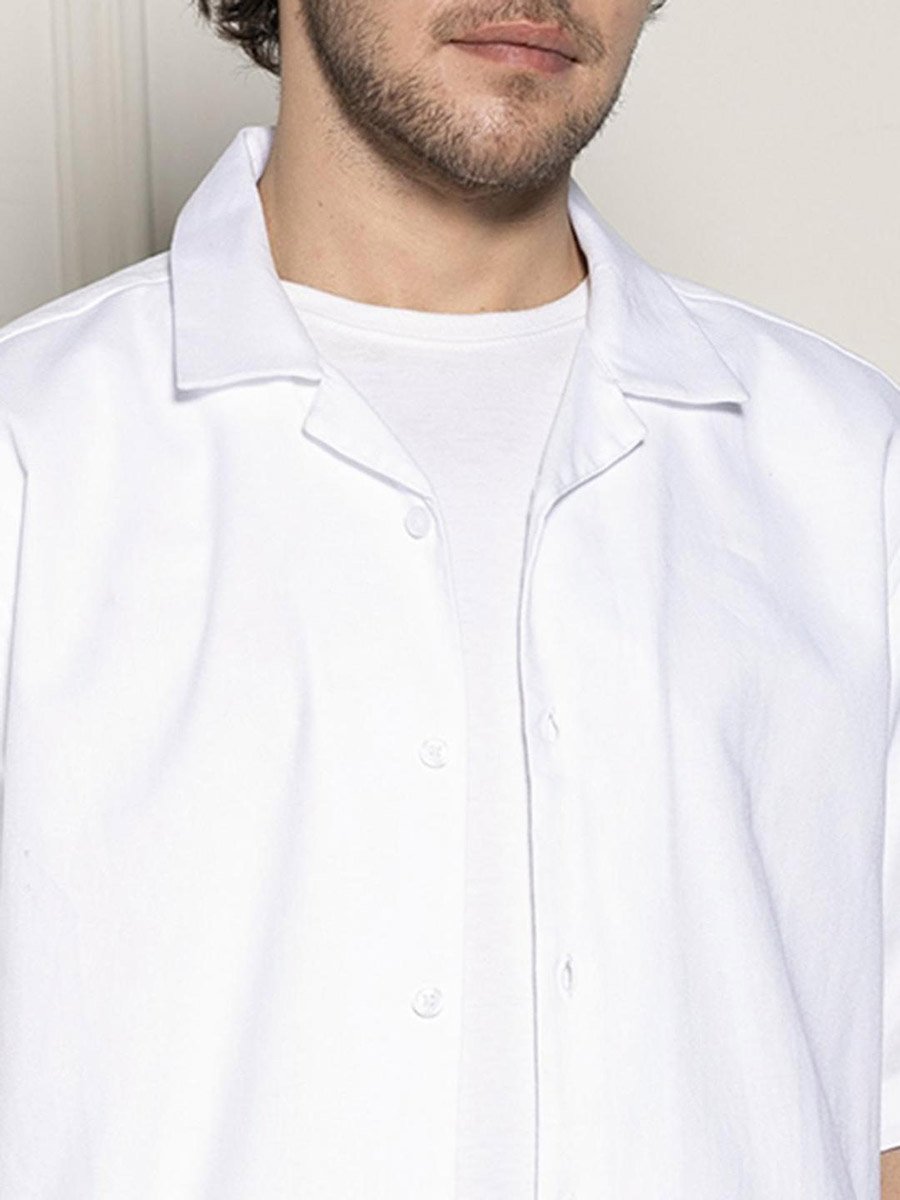 Plain Short Sleeve Casual Shirt