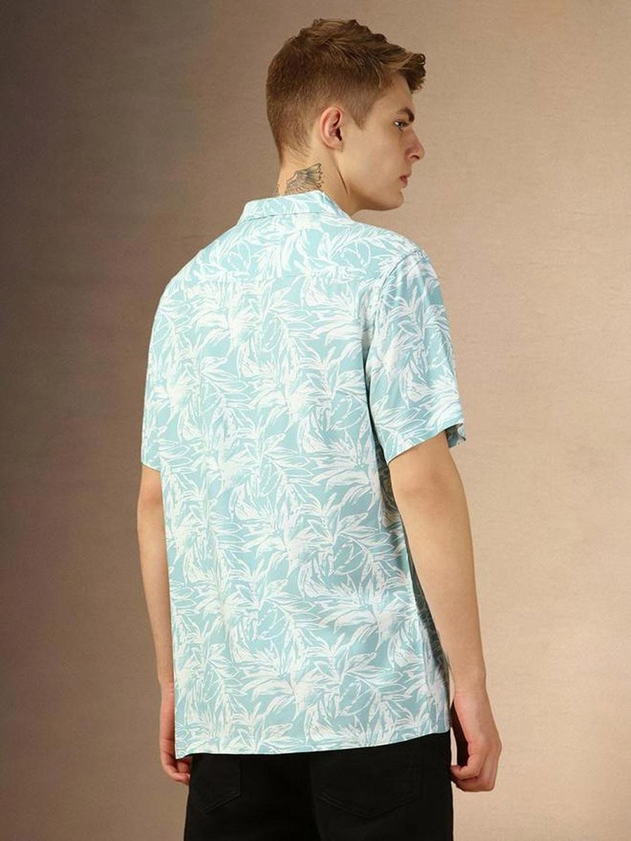 Floral Printed Button-Down Collar Shirt