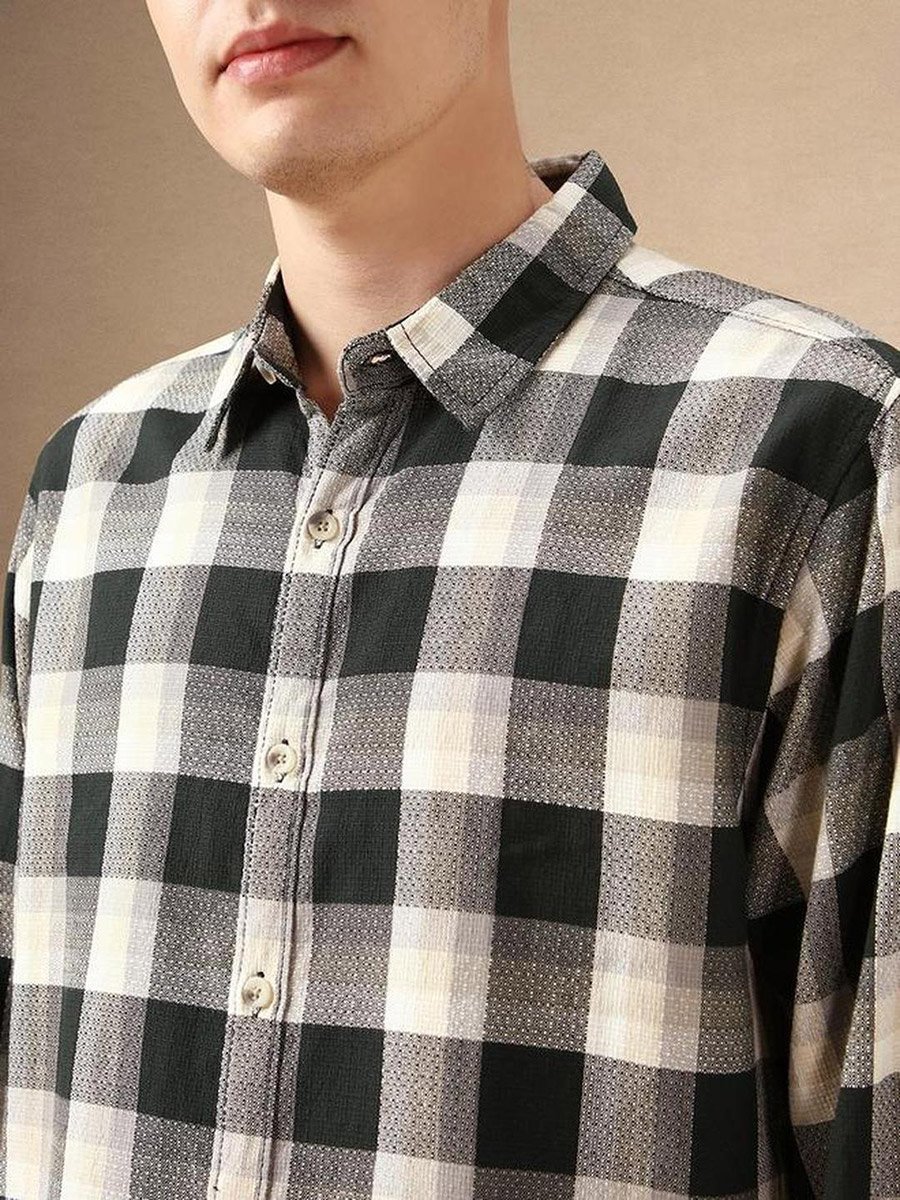 Checked Buffalo Checks Relaxed Fit Cotton Casual Shirt