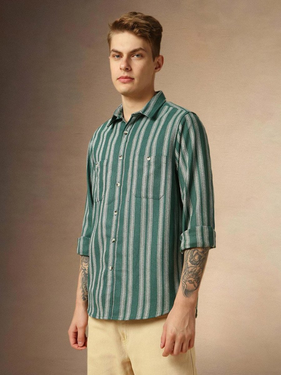 Striped Relaxed Fit Casual Shirt